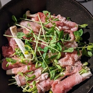 豆苗の肉巻き